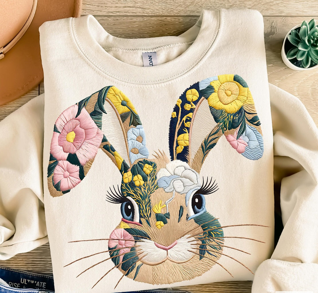 Easter embroidery effect T-Shirt