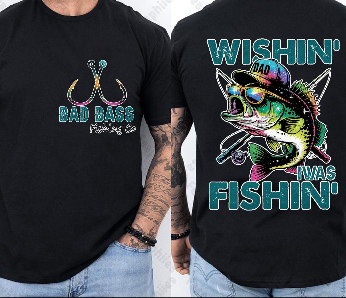 Printed t-shirt Cotton Wishing I Was Fishing shirt for Men gift Printed t-shirt Cotton Wishing I Was Fishing shirt for Men gift