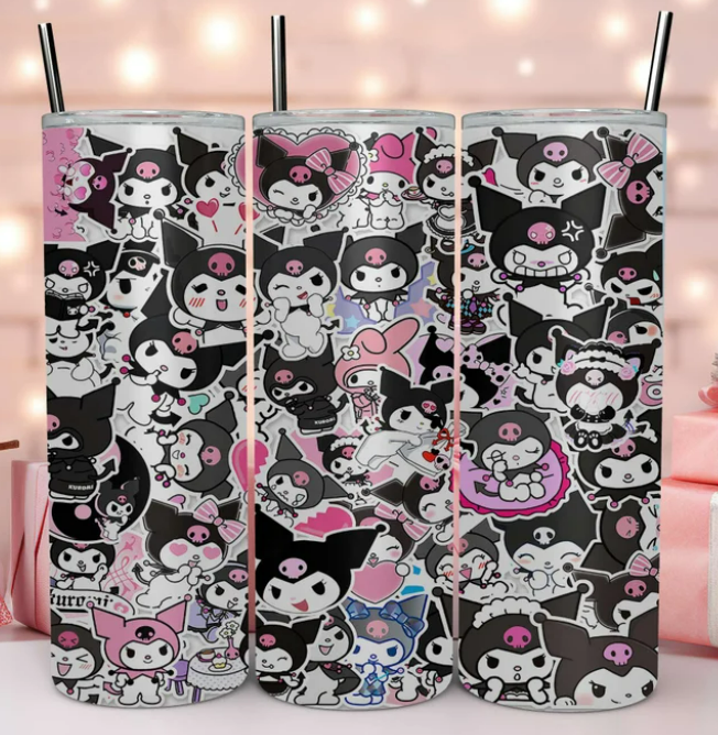 Sticker Kuromi inspired 20oz tumbler