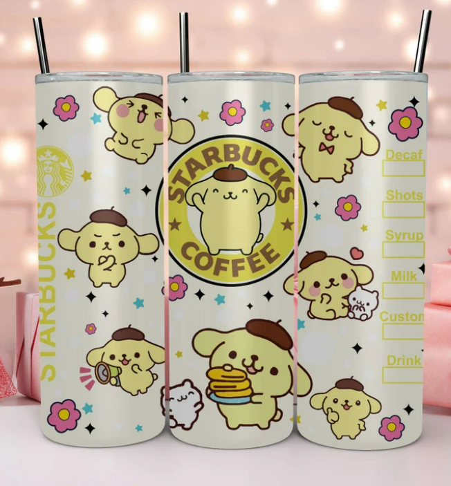 Pompompurin inspired 20oz tumbler