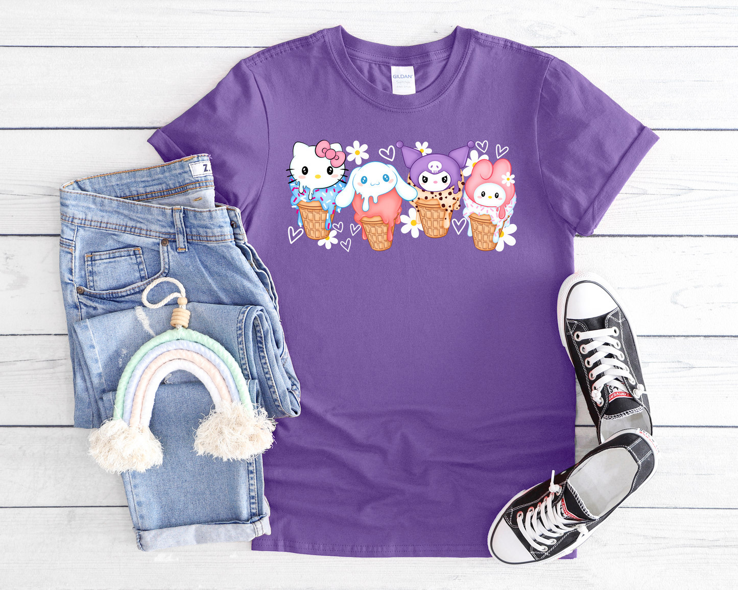 Hello Kitty and friends ice cream cone T-Shirt